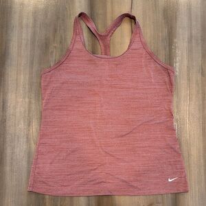 Nike Women's Heathered Pink Racerback Tank Top